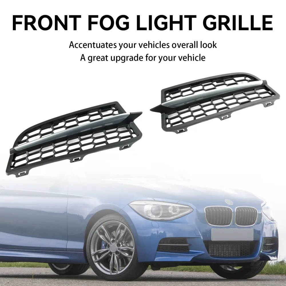 2 stk front støtfanger tåkeledning Bezel Grill Grille Fit BMW F20 F21 2011-2015 m