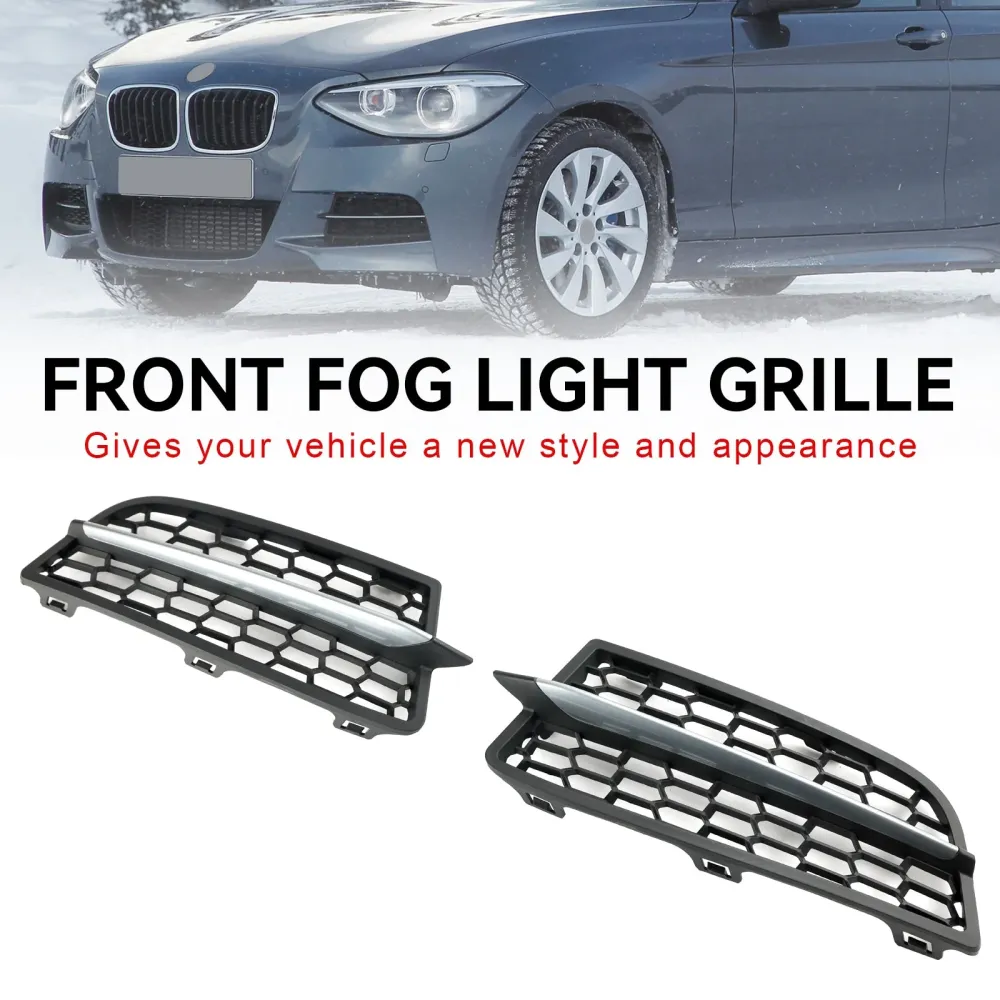 2 stk front støtfanger tåkeledning Bezel Grill Grille Fit BMW F20 F21 2011-2015 m