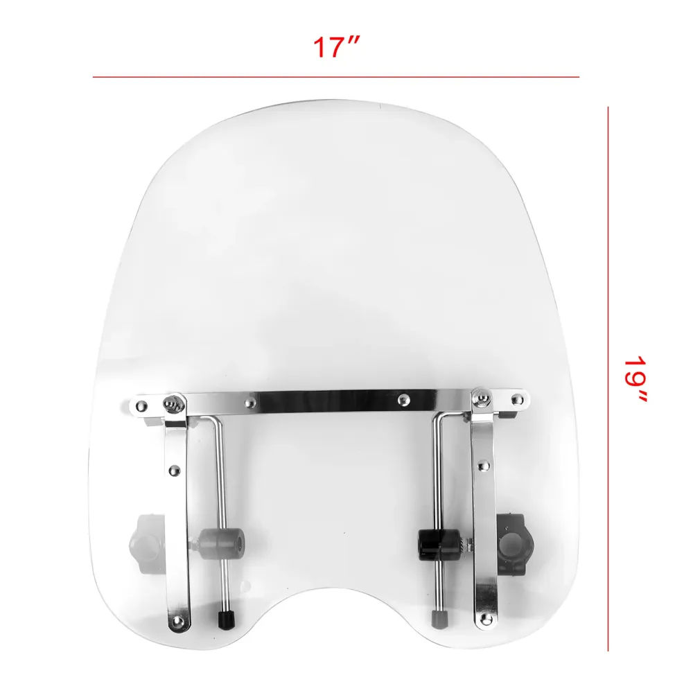 Stor 19"x17" Vindskjerm vindskjerm Sportster Dyna Glide Softail Touring