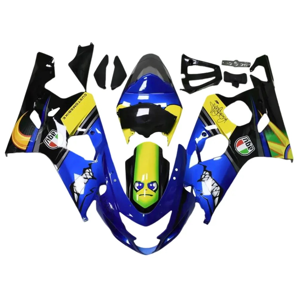 2004-2005 Suzuki GSXR 600/750 K4 Injeksjon Fairing Kit Bodywork Plastic ABS