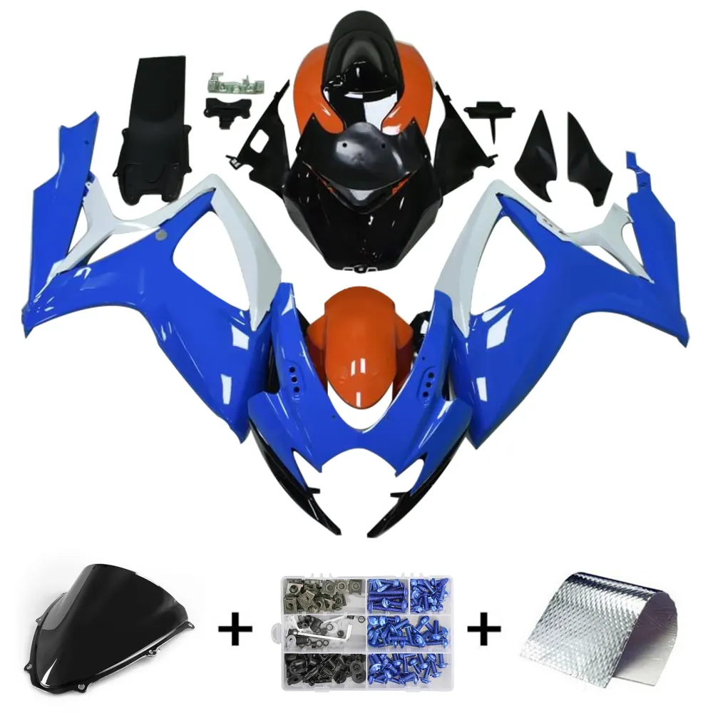 2006-2007 Suzuki GSXR 600/750 K6 Injeksjon Fairing Kit Bodywork Plastic ABS