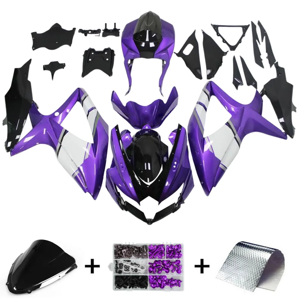2008-2010 Suzuki GSXR 600/750 K8 Injeksjon Fairing Kit karosseri plast abs ABS
