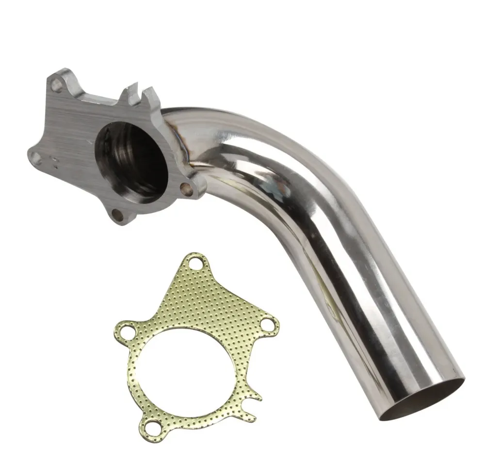 T3/T4 T04E 5-bolts flens rustfri 2.5" Turbo eksos nedrør/dumprør + pakning
