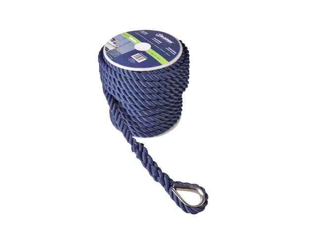 Talamex, Ankerline polyester 12 mm 30 m marineblå