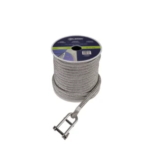 Talamex, Fallline med Fallende sjakkel hvit/svart 8mm 30m, 1100 daN