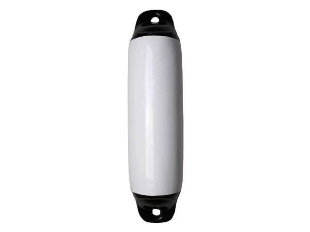 Talamex, Fender hvit 30 mm x 90 cm med svart topp (1 stk)
