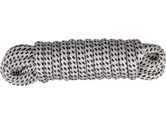 Talamex, Fortøyningsline, PP 10mm 8m Hvit/Sort, 1587 daN