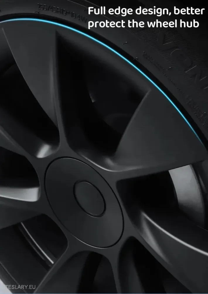 TESLA Y 19" HELDEKKENDE SPORTHJULKAPSLER - MATT SVART