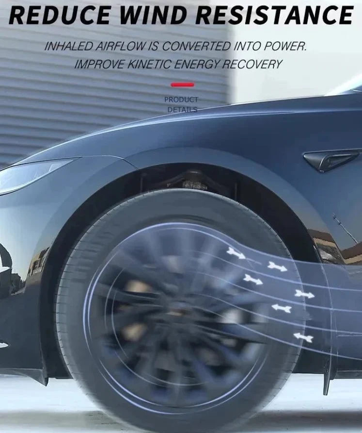 Tesla 3 Highland 18" Helfelg sølvfargede sportsstil-hjulkapsler