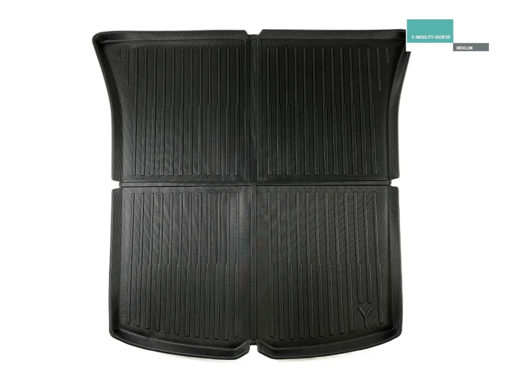 Tesla Model Y bagasjerom allværs beskyttelsesmatte - stripedesign - bagasjeromsmatte