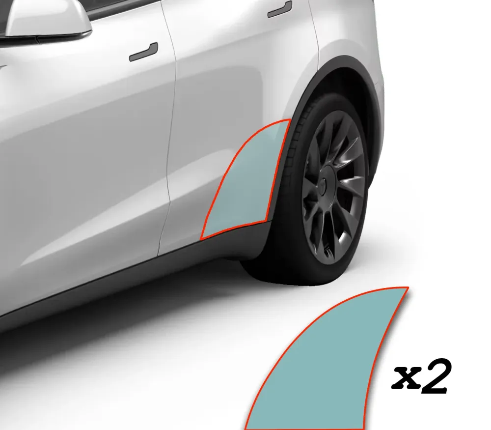 Tesla Model Y beskyttelsesfilm - sett med 2, terskler bak - PPF Paint Protection Film