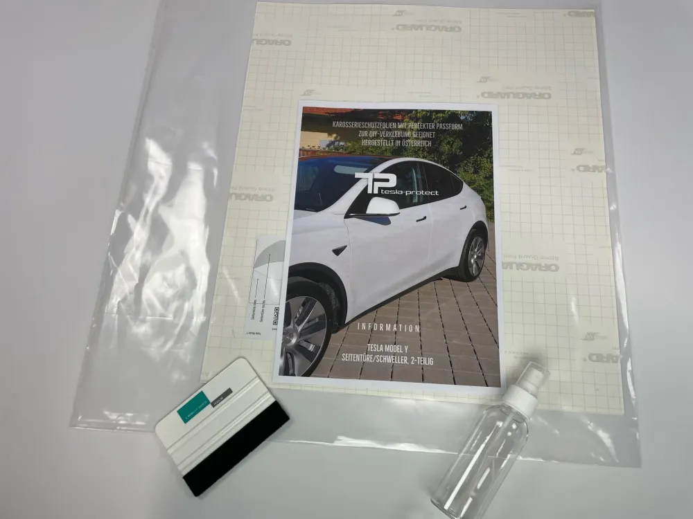 Tesla Model Y beskyttelsesfilm - sett med 2, terskler bak - PPF Paint Protection Film