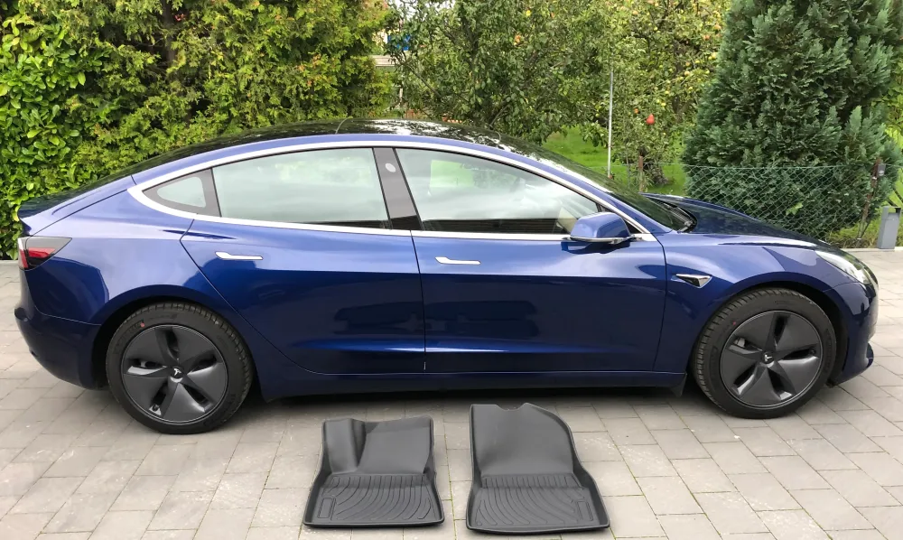 Tesla Model 3 Helårs-bilmatte-sett 2-delt. kun foran - Model 3 2021 / 2022 / 2023