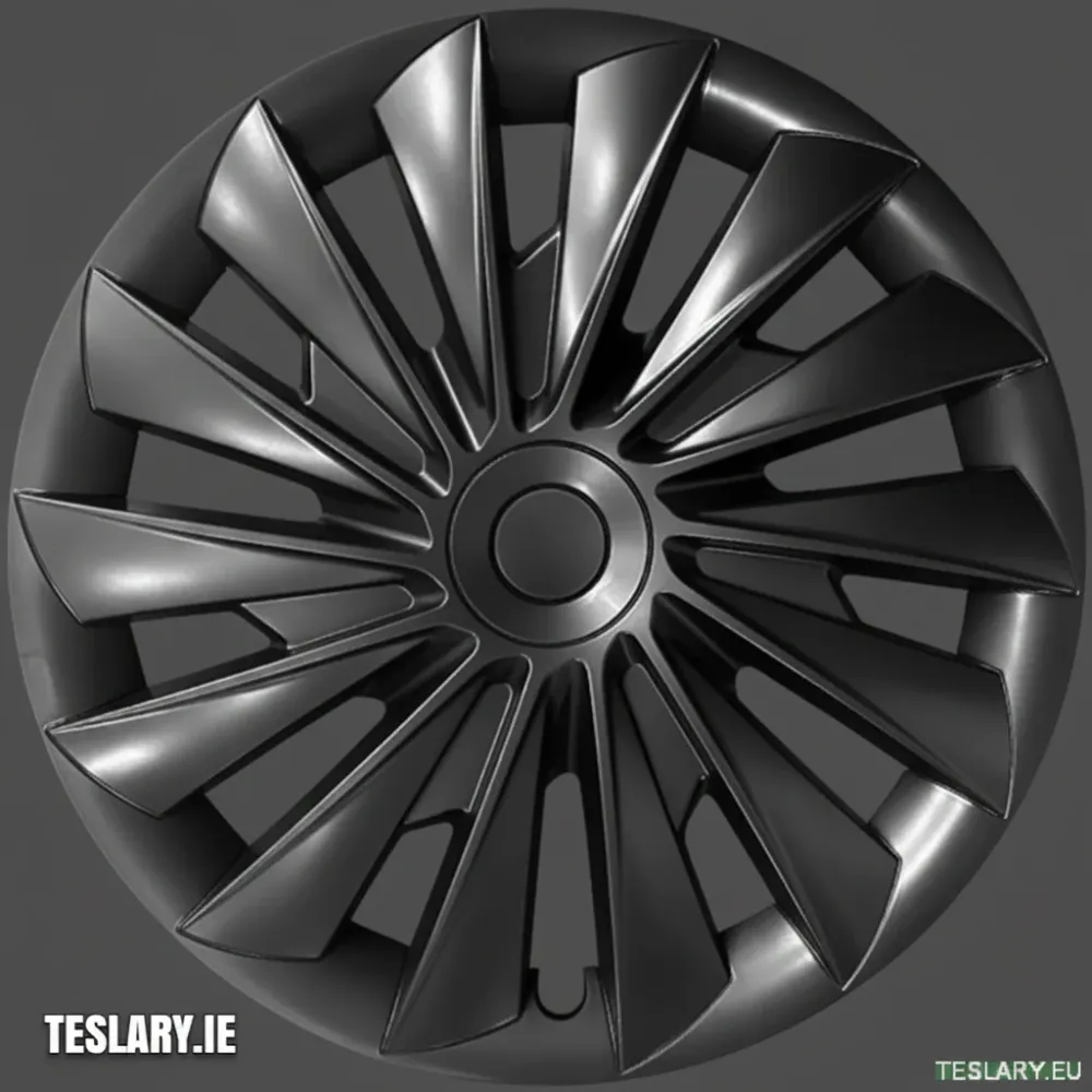 Tesla Model 3+ Highland 18" Hjulkapsler i bladstil – matt svart