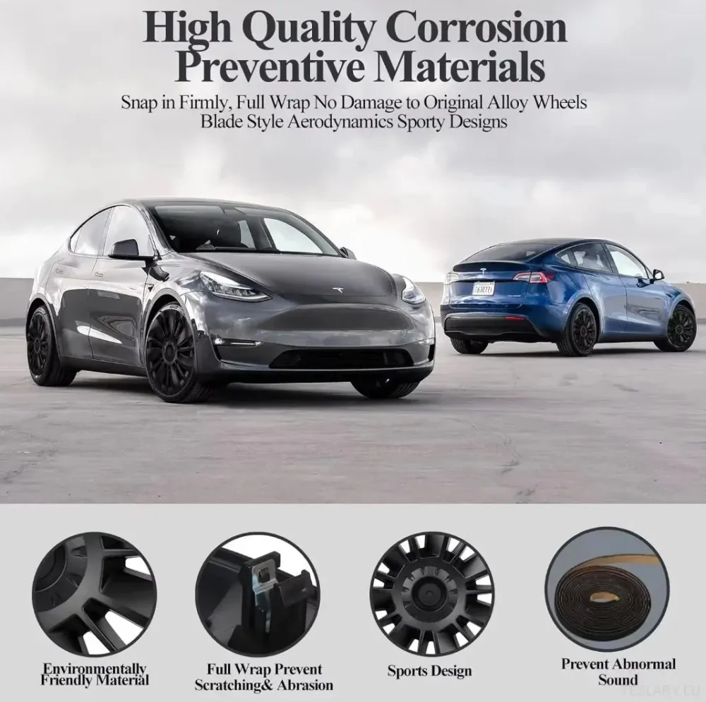 Tesla Model Y 19" Hjulkapsler i Ubertine-stil med ytelse
