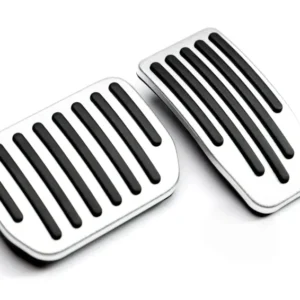 Tesla Model 3 og Y Performance pedal dekker aluminiumlook - 2-delt, modell 2022, 2023