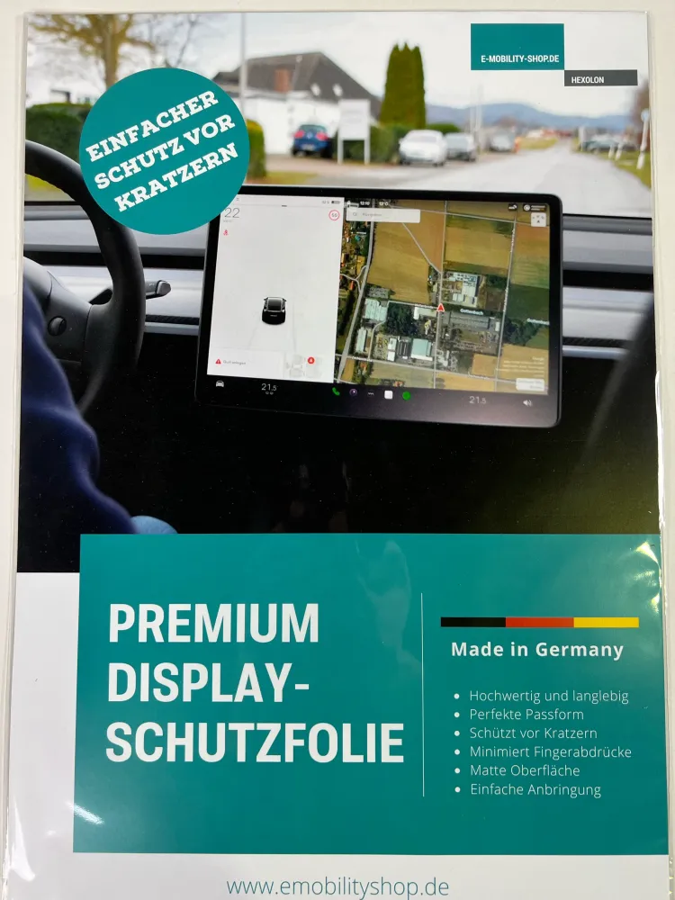 Tesla Model 3 og Y skjermbeskyttelse - Matt - Display-folie (MY + M3 2021-2023)