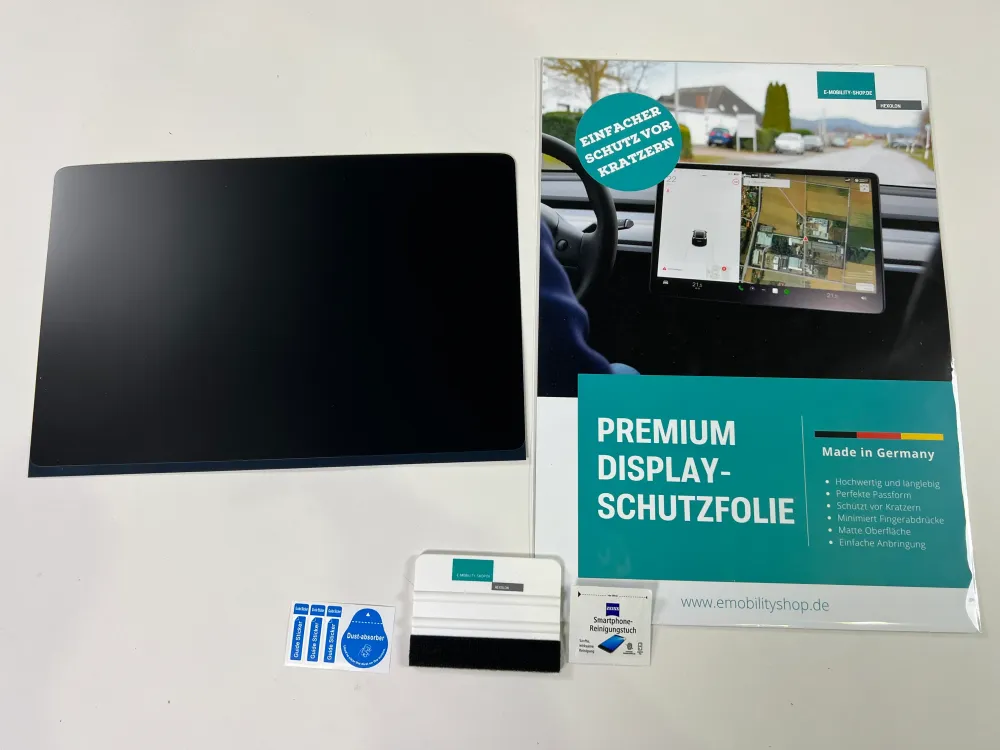 Tesla Model 3 og Y skjermbeskyttelse - Matt - Display-folie (MY + M3 2021-2023)
