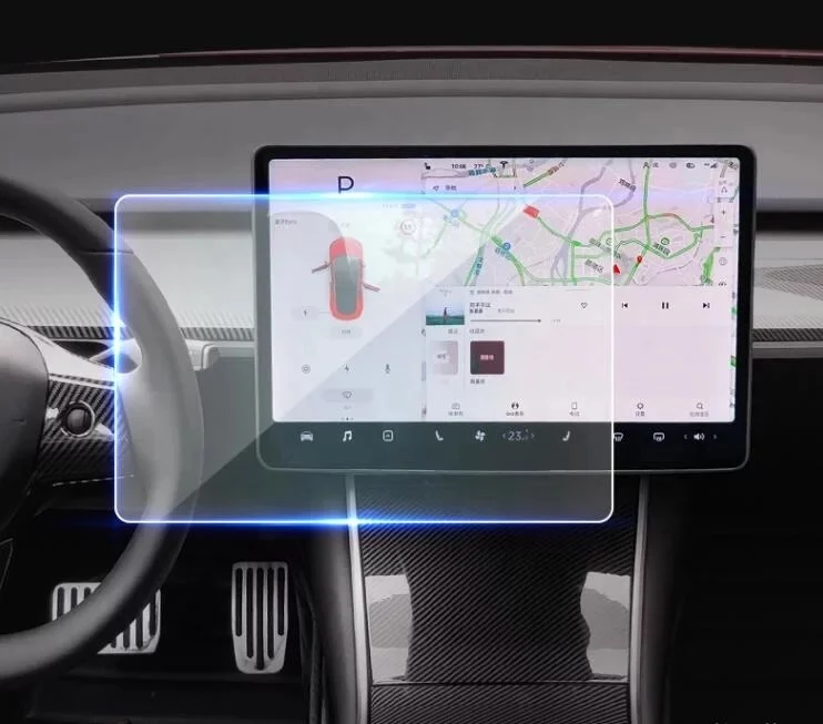 Tesla Model 3 og Y skjermbeskyttelse - Matt - Display-folie (MY + M3 2021-2023)