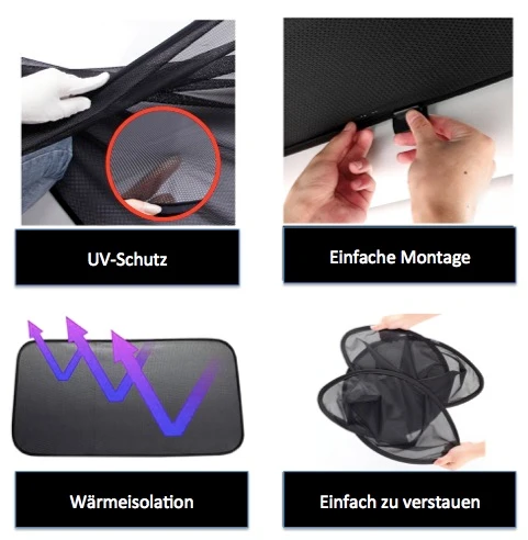 Tesla Model 3 Sun Shade Elements 4-delt sett - KUN amerikansk produksjon 2021