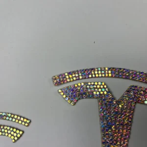 Tesla Model 3 T-Logo Diamond Decal Sett med 3