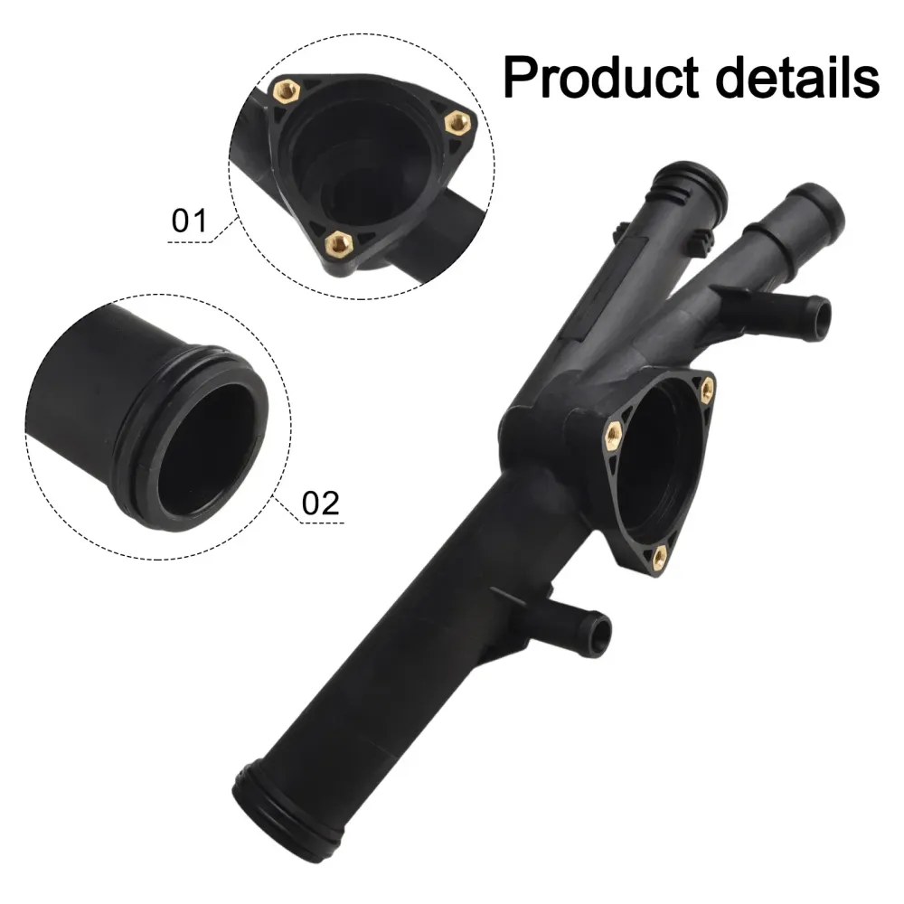 Thermostat Housing Audi Q7 4L 3.6L, Compatible VW Passat Touareg, Black
