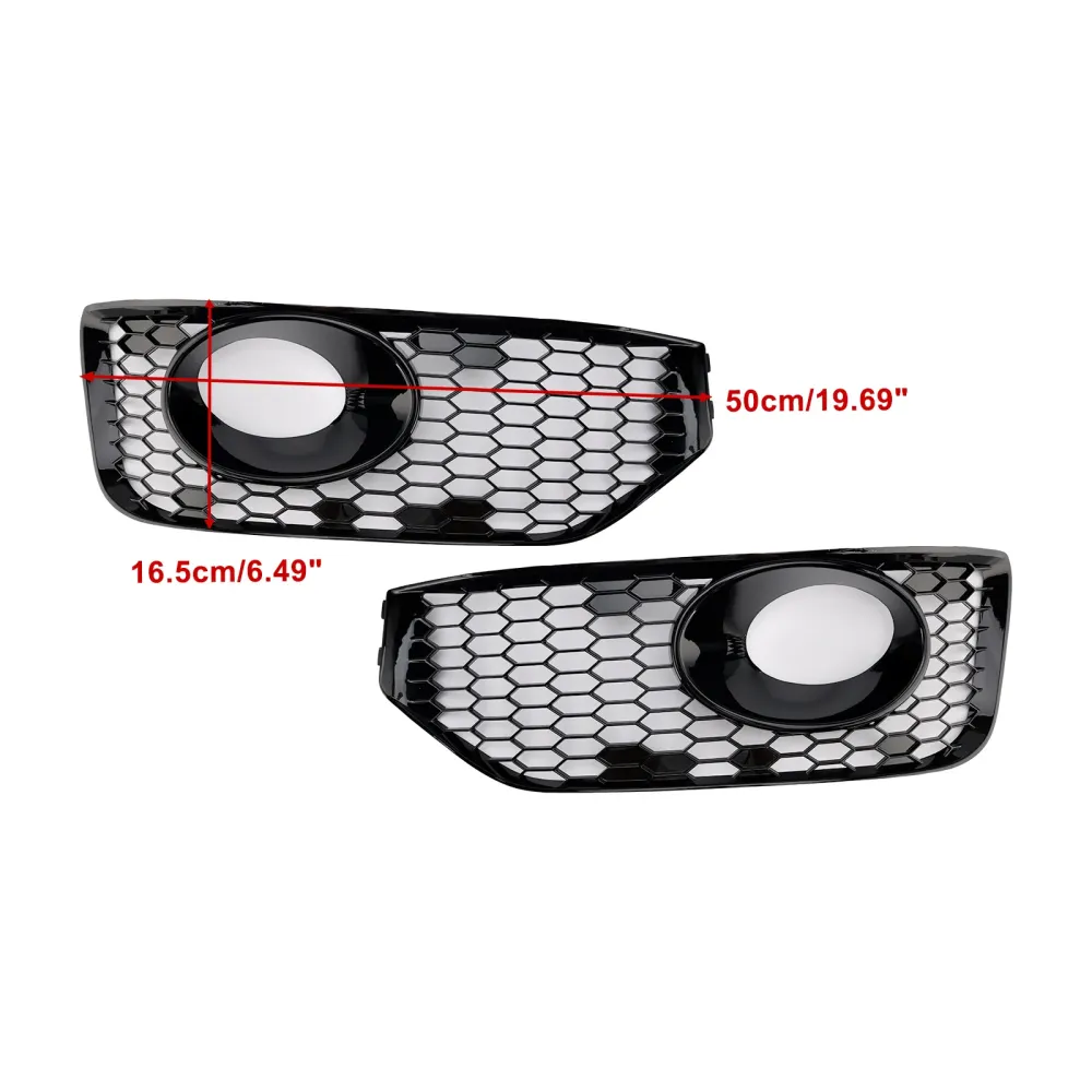 Tåkelampe lysdekselinnsats grille passform VW T5 T5.1 2010-2015 S-Line Gloss Black