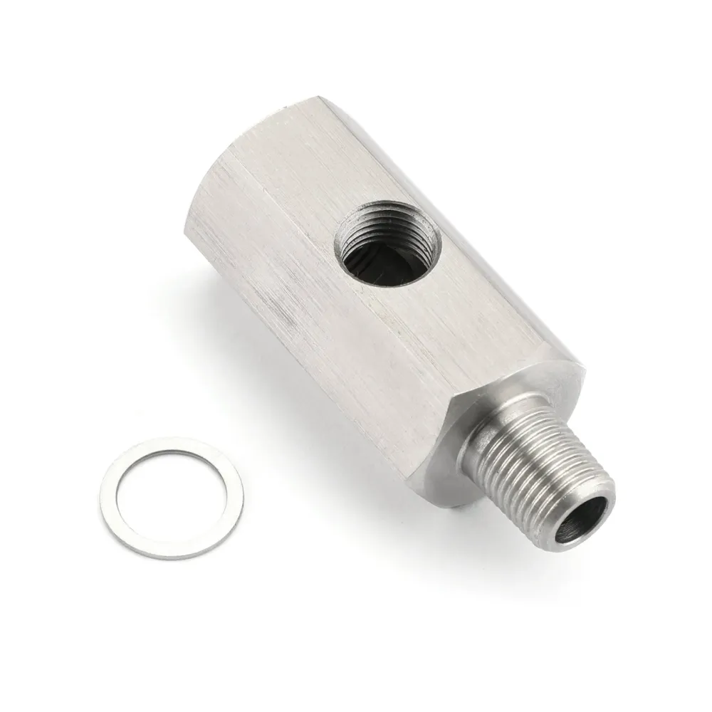 1/8 -tommers BSPT oljetrykksensor TEE til NPT -adapter Turbo Supply Feed Line Mete Generic