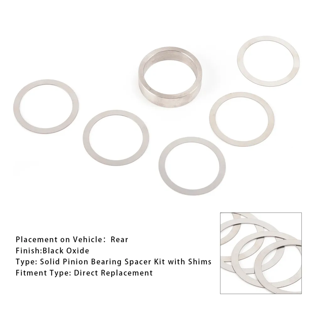 9 tommers solid pinionbærende spacer kit med shims 9190920 ford