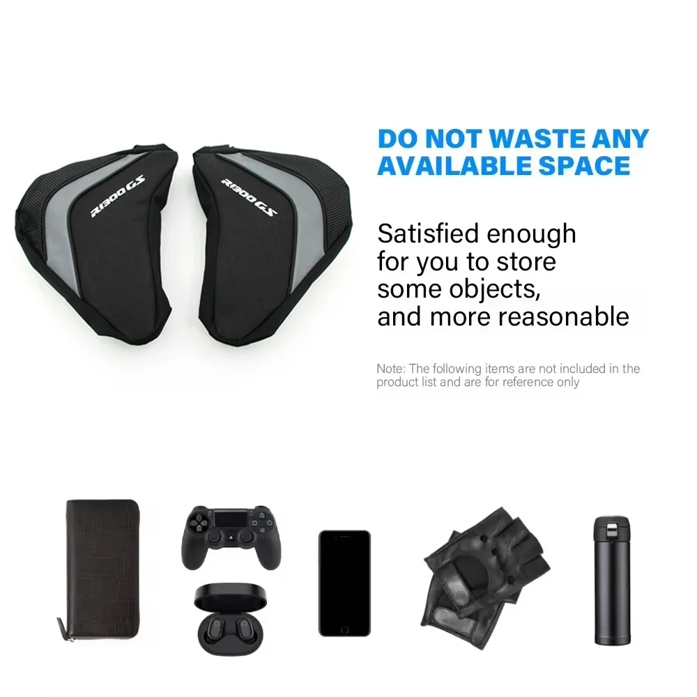 Tool Bag BMW R 1300 GS Crash Bars, Waterproof Nylon Bumper Velcro Straps