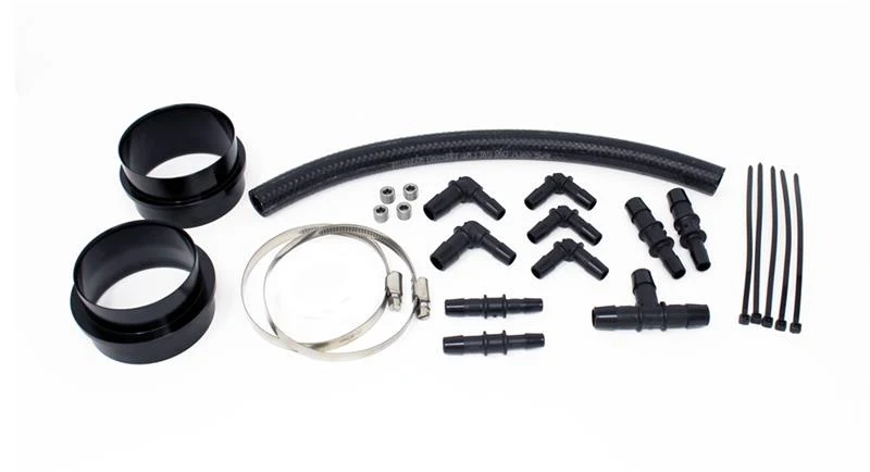 Torque Solution Turbo Inlet Hose Black (Non-Recirc): 02-07 Subaru WRX / 04-20 STI / 05-09 Legacy GT