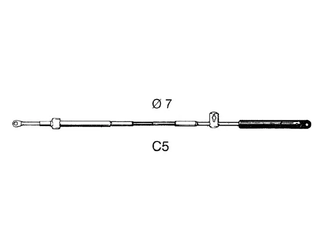 Ultraflex, C5 Kontrolkabel til Mercury/Mercruiser, 95 mm, 1 stk – Størrelse: 3,36 M
