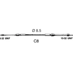 Ultraflex, C8 Motorstyrekabel, 87 mm - MMC-forbindelse – Størrelse: 3,36 M