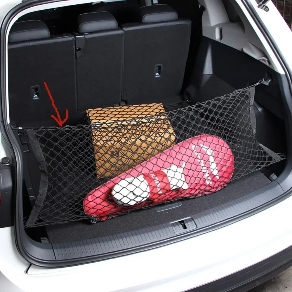 Universal Car Trunk Organizer Elastic Mesh Net, Nylon Cargo Storage