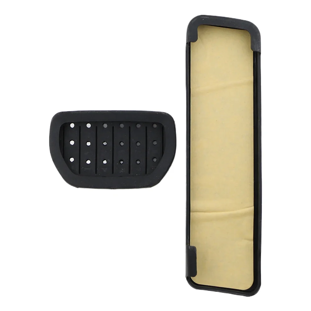 Universal AT Compatible Stainless Steel Pedal Covers Anti-Slip Rubber