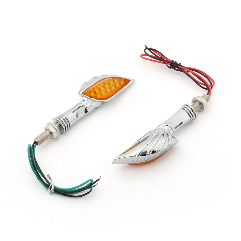 Universal Skeleton Hand LED blinklys Blinker Indikator 3 Farge generisk
