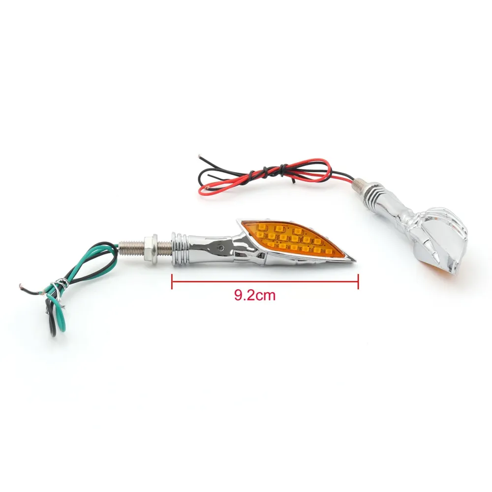 Universal Skeleton Hand LED blinklys Blinker Indikator 3 Farge generisk