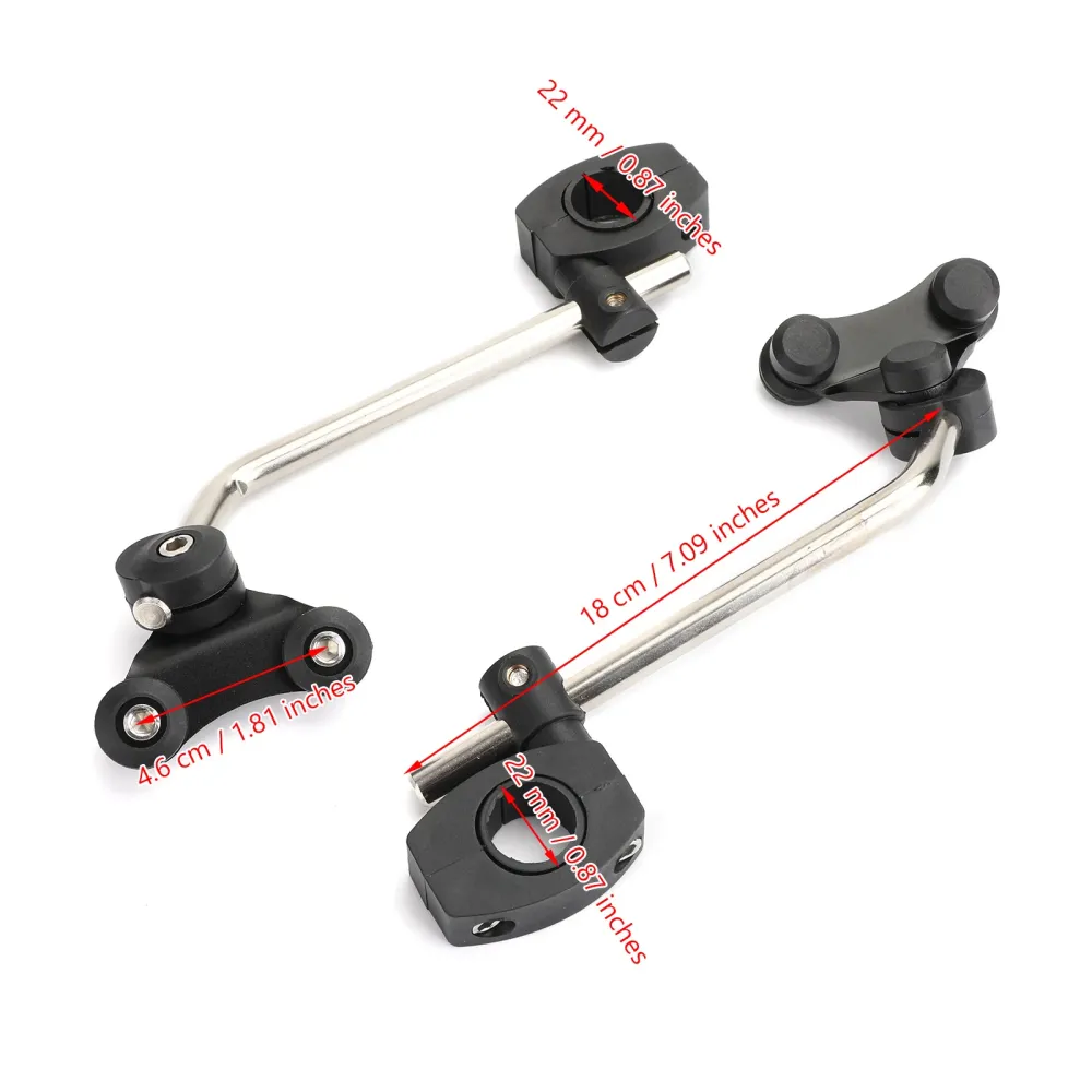 7/8" 22 mm universal vindskjermbrakett standard styreklemme vindskjermmontering generisk