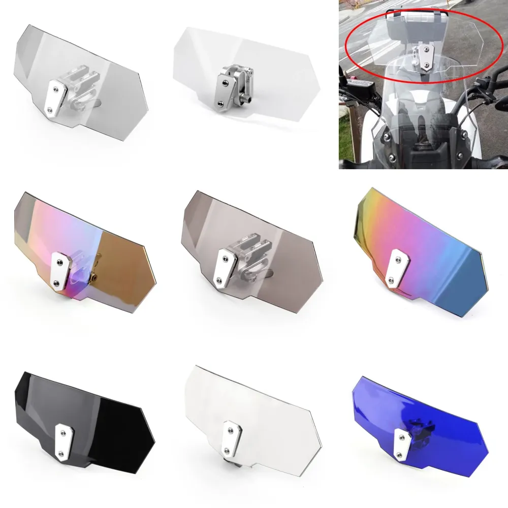 Universell justerbar frontrute skjermforlengelse Deflektor Honda Yamaha generisk