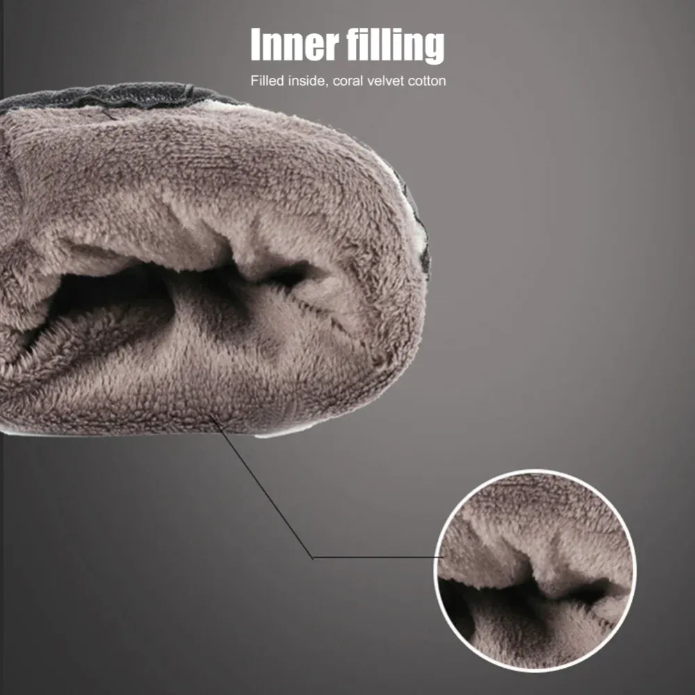 USB Heated Leather Gloves Waterproof Winter Hand Warmers