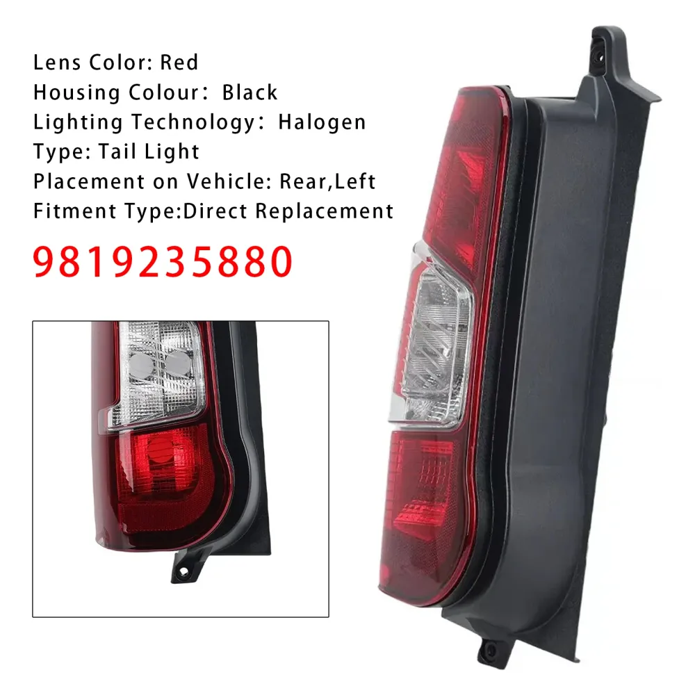 Venstre side baklys bak lampe 9819235880 Peugeot-partner 2018-2024