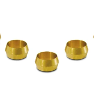 Vibrant 1/4in Brass Olive Inserts - 5pk