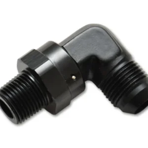 Vibrant -8AN to 1/4in NPT Male Swivel 90 Degree Adapter Fitting