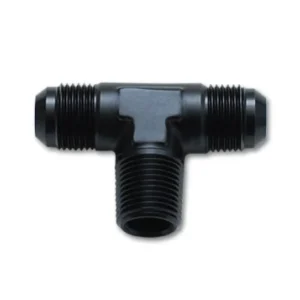 Vibrant -8AN x 3/8in NPT Flare to Pipe Tee Adapter Fitting - Aluminum