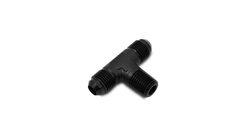 Vibrant -8AN x 3/8in NPT Flare to Pipe Tee Adapter Fitting - Aluminum
