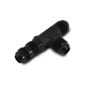 Vibrant -8AN Bulkhead Adapter Tee on Run Fittings - Anodized Black Only