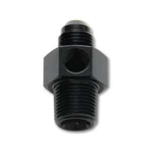 Vibrant -8AN Male to 1/4in NPT Male Union Adapter Fitting w/ 1/8in NPT Port