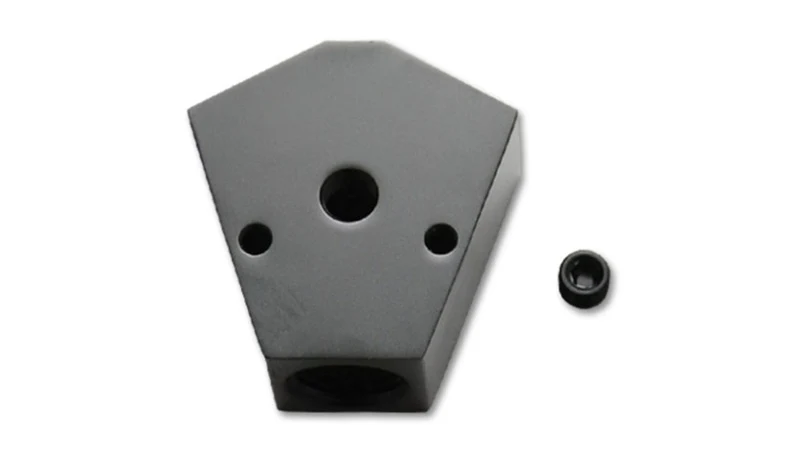 Vibrant Billet Aluminum Y-Block Fitting 1/8in NPT Port - 1/2in NPT x 3/8in NPT x 3/8in NPT