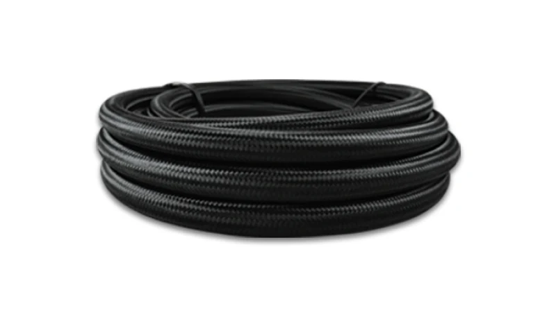 Vibrant - 8 Black Nylon Braided Flex Hose w/PTFE Liner (150ft Roll)