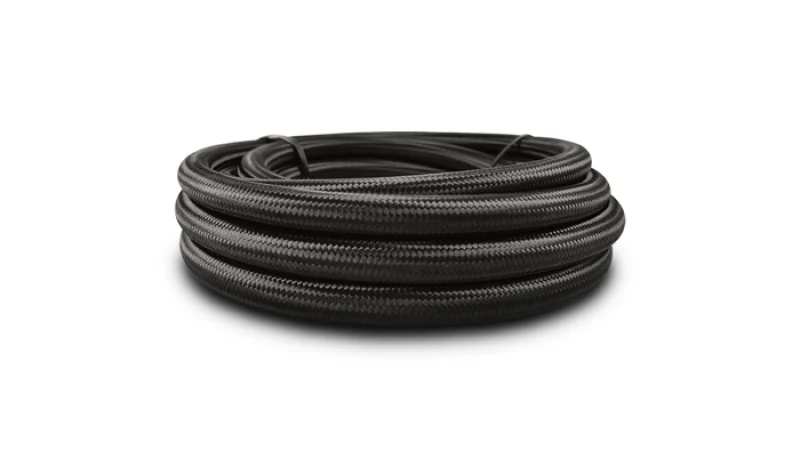 Vibrant -6 Black Nylon Braided Flex Hose w/PTFE Liner (150ft Roll)